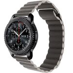 Curea piele Smartwatch Samsung Gear S2, iUni 20 mm Dark Gray Leather Loop fotografia produsului