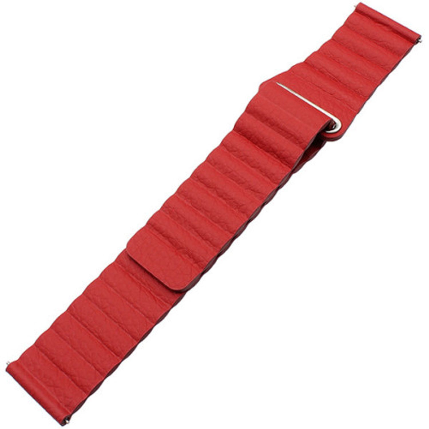 Curea piele Smartwatch Samsung Gear S2, iUni 20 mm Red Leather Loop fotografia produsului View 3 L