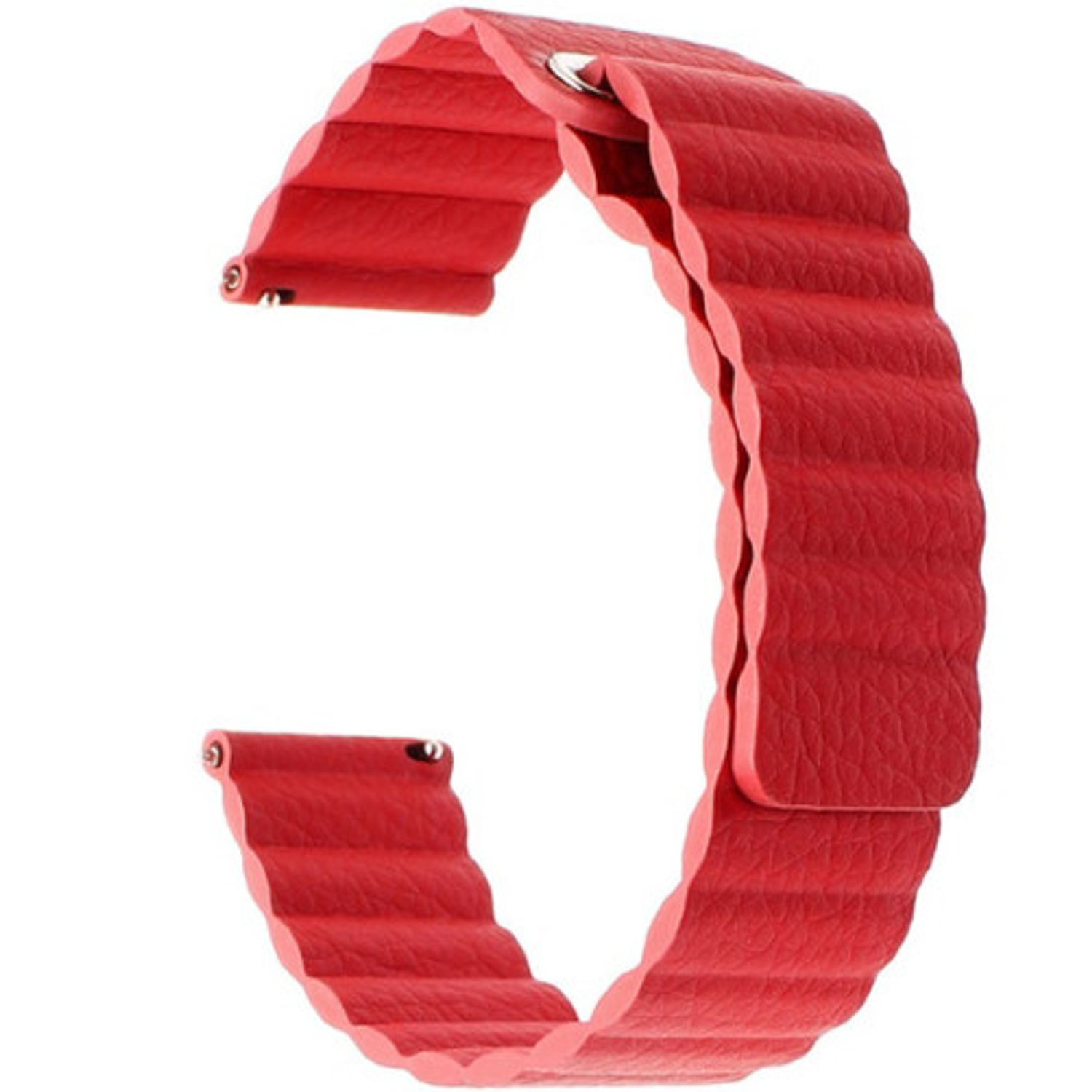 Curea piele Smartwatch Samsung Gear S2, iUni 20 mm Red Leather Loop fotografia produsului View 2 L