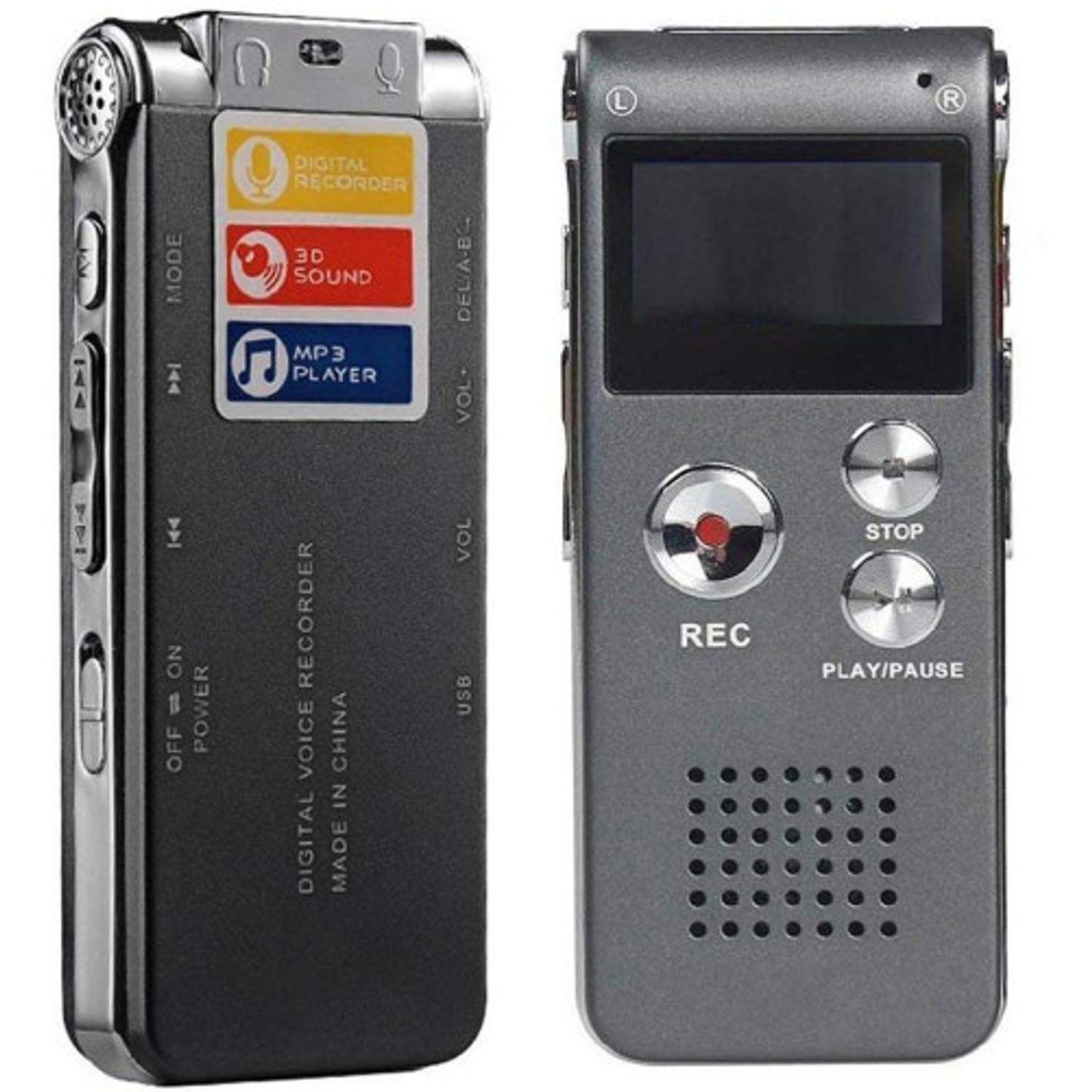 Mini Reportofon Profesional iUni REP03, Memorie 8GB, MP3 Player fotografia produsului View 2 L