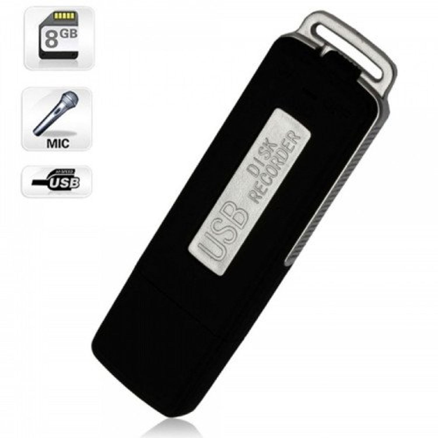 Stick USB Spion Reportofon iUni STK98, Memorie interna 8GB fotografia produsului View 3 L