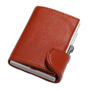 Portofel rfid iuni p5, 8 carduri, maro
