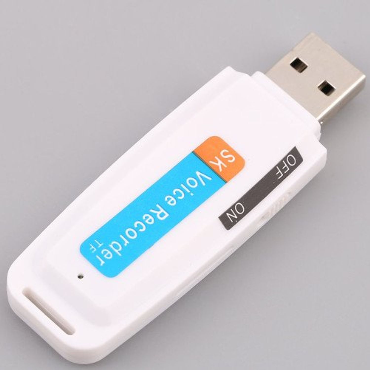 Stick USB Spion Reportofon iUni STK99, Alb fotografia produsului View 3 L