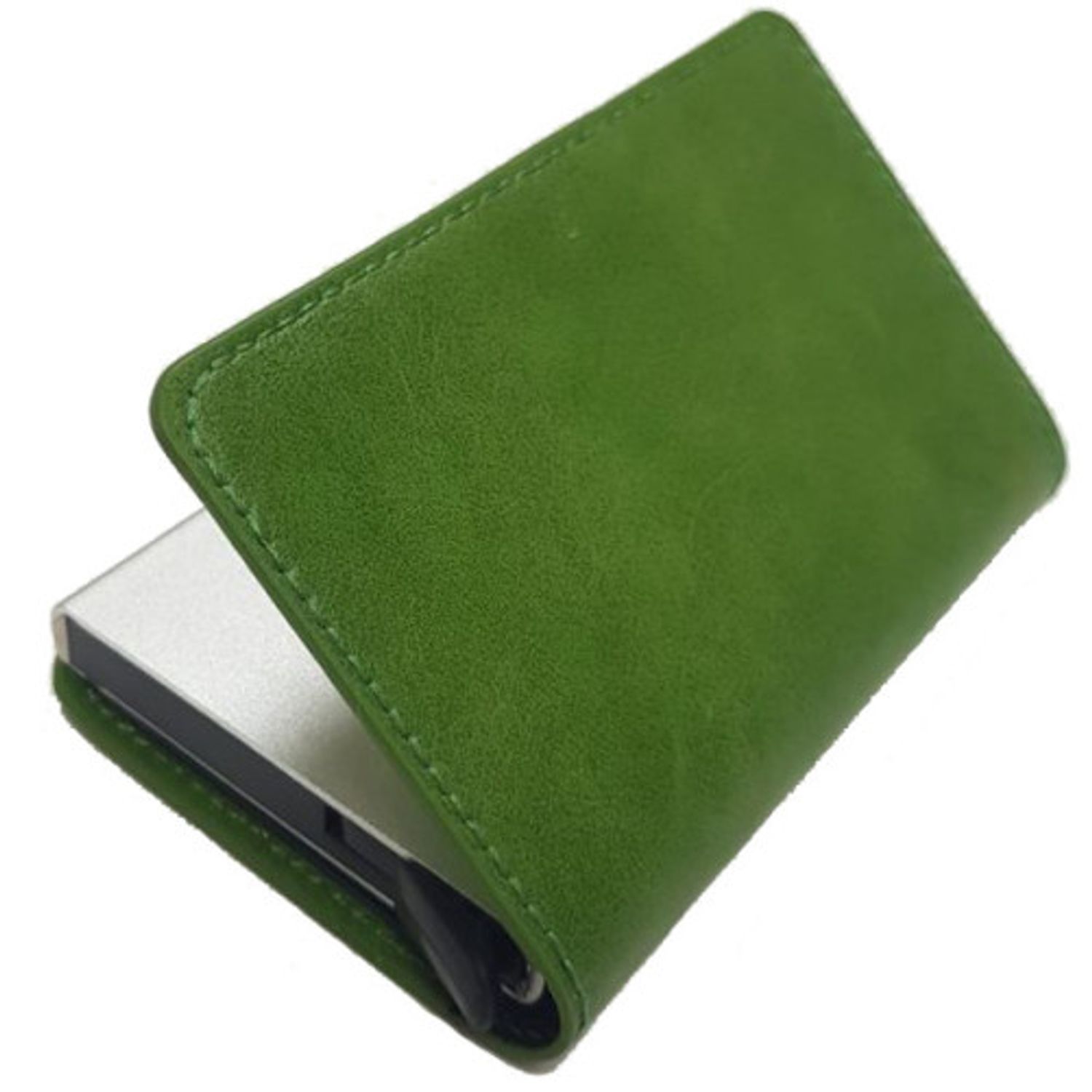 Portofel RFID iUni P1, 8 carduri, Verde fotografia produsului View 4 L