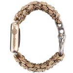 Curea iUni compatibila cu Apple Watch 1/2/3/4/5/6, 42mm, Elastic Paracord, Rugged Nylon Rope, Cream fotografia produsului View 3 S