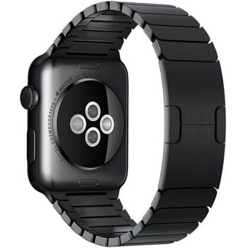 Curea iUni compatibila cu Apple Watch 1/2/3/4/5/6, 38mm, Steel Belt, Black
