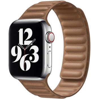 Curea iuni compatibila cu apple watch 1/2/3/4/5/6, 38mm, leather link, brown