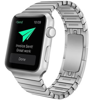 Curea iUni compatibila cu Apple Watch 1/2/3/4/5/6, 42mm, Steel Belt, Silver