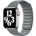 Curea iUni compatibila cu Apple Watch 1/2/3/4/5/6, 38mm, Leather Link, Grey fotografia produsului