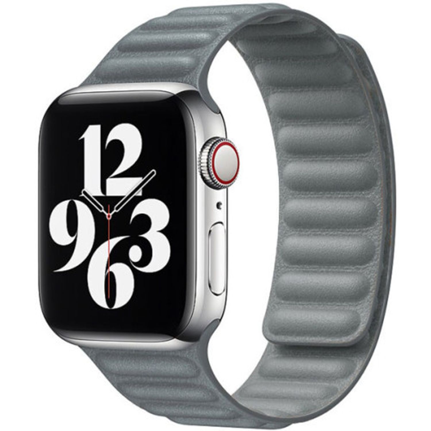Curea iUni compatibila cu Apple Watch 1/2/3/4/5/6, 38mm, Leather Link, Grey fotografia produsului