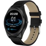 Ceas Smartwatch iUni N3 Plus, Curea Piele, BT, 1.3 Inch, IOS si Android, Black fotografia produsului