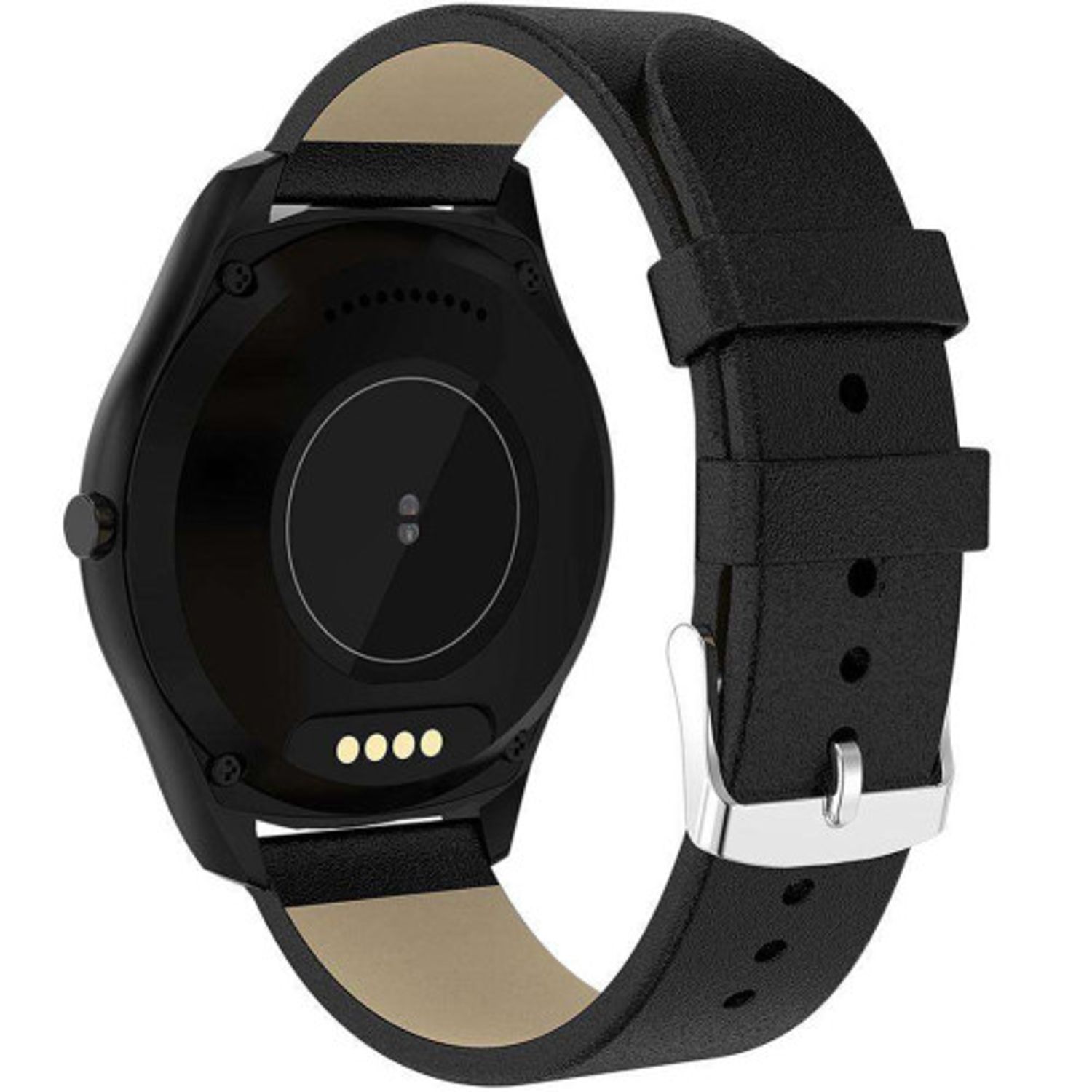 Ceas Smartwatch iUni N3 Plus, Curea Piele, BT, 1.3 Inch, IOS si Android, Black fotografia produsului View 5 L