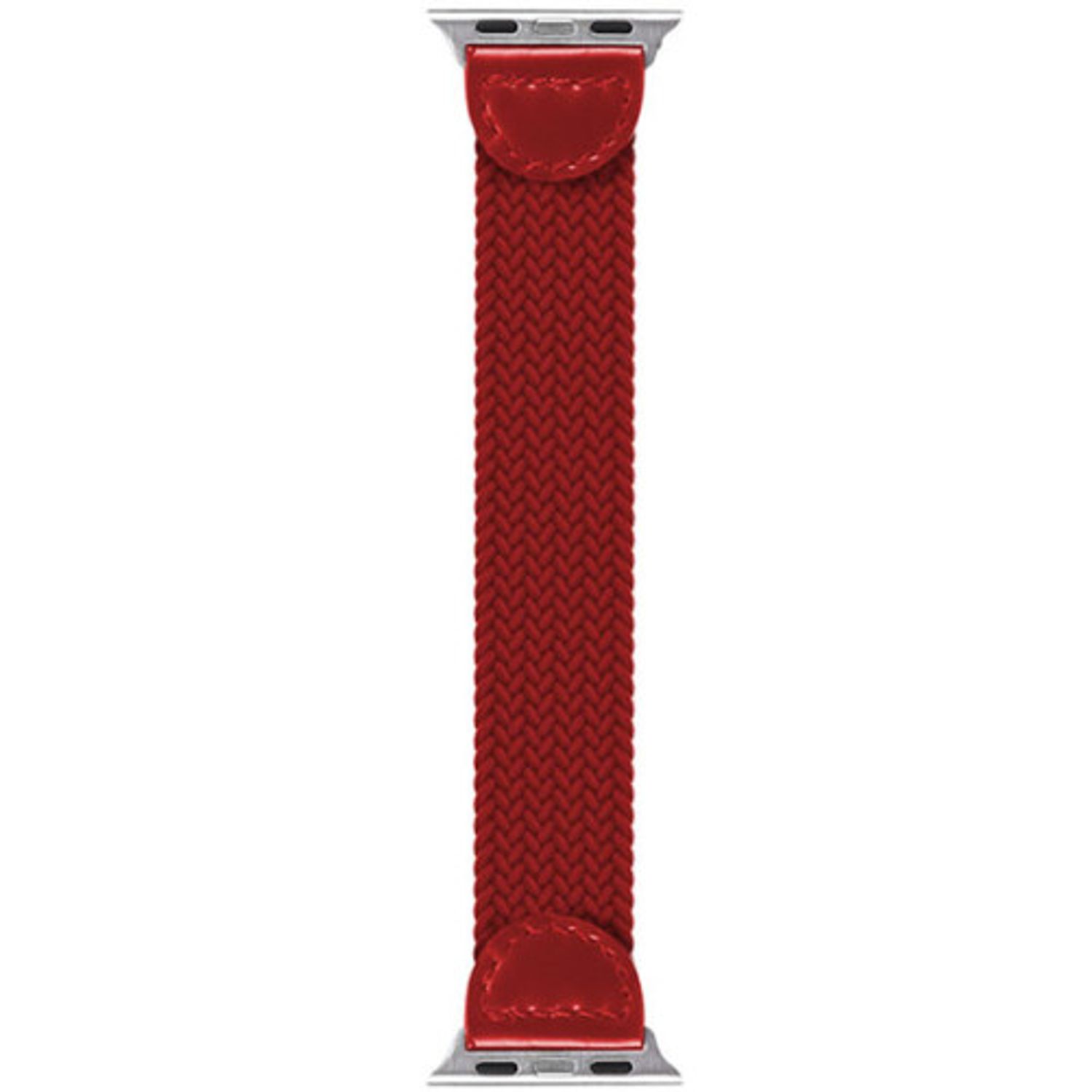 Curea iUni compatibila cu Apple Watch 1/2/3/4/5/6, 38mm, Braided Solo Loop, Red fotografia produsului View 2 L