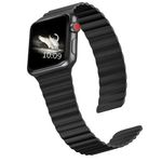 Curea iUni compatibila cu Apple Watch 1/2/3/4/5/6, 42mm, Silicon Magnetic, Black fotografia produsului View 5 S
