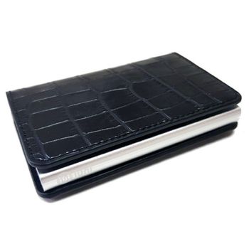 Portofel rfid iuni p1, 8 carduri, print crocodil negru