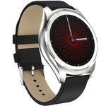 Ceas Smartwatch iUni N3 Plus, Curea Piele, BT, 1.3 Inch, IOS si Android, Silver fotografia produsului View 3 S