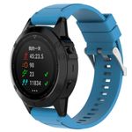 Curea ceas Smartwatch Garmin Fenix 5, 22 mm Silicon iUni Blue fotografia produsului View 3 S