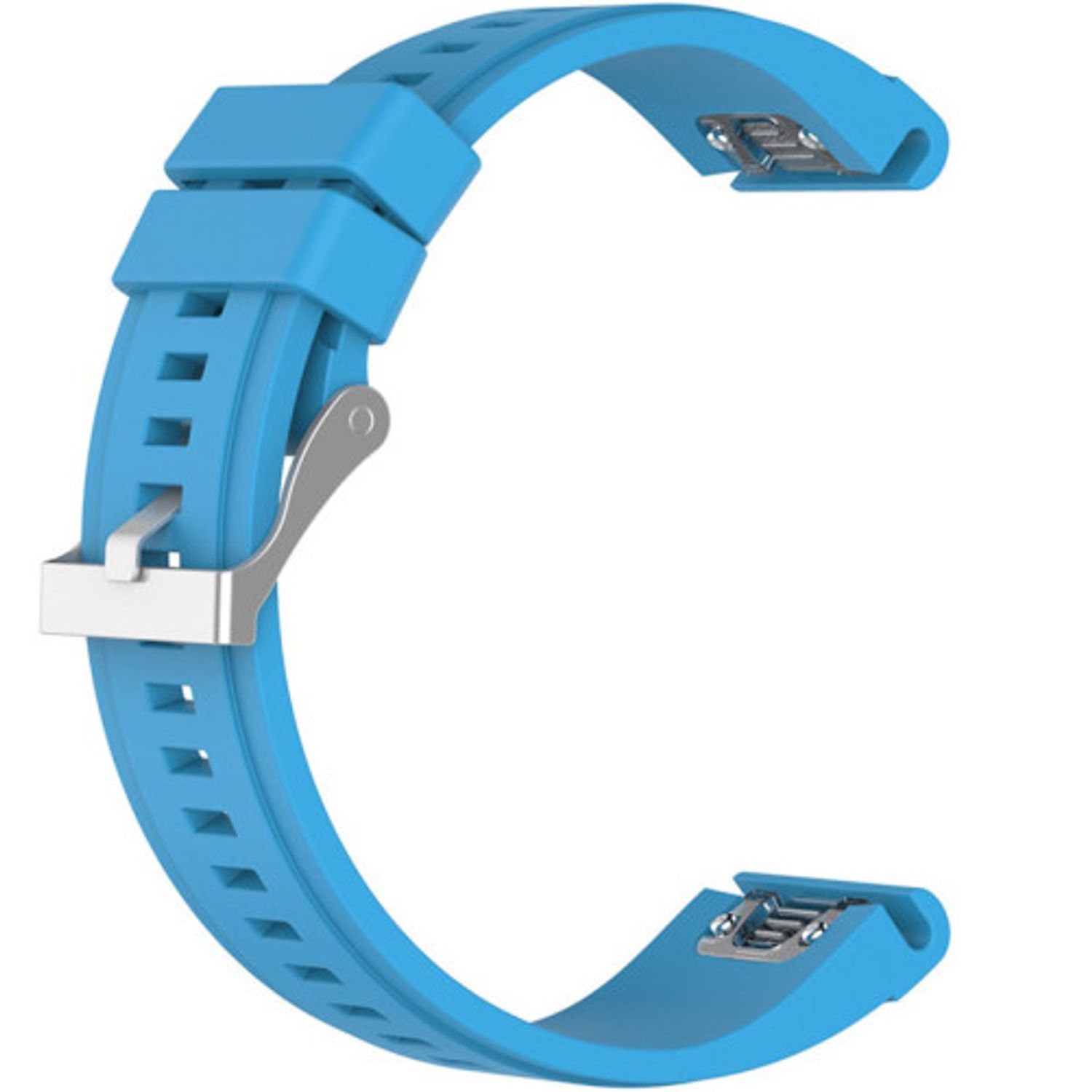 Curea ceas Smartwatch Garmin Fenix 5, 22 mm Silicon iUni Blue fotografia produsului View 2 L