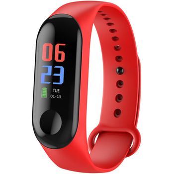 Bratara fitness iuni n3c, display oled 0.96 inch, bluetooth, pedometru, notificari, rosu