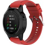 Curea ceas Smartwatch Garmin Fenix 5, 22 mm Silicon iUni Red fotografia produsului View 3 S