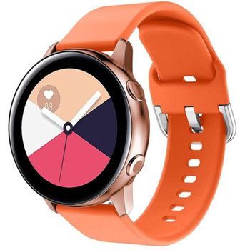 Curea iUni compatibila cu Samsung Watch Gear S2, 20 mm, Silicon Buckle, Orange