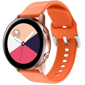Curea iuni compatibila cu samsung watch gear s2, 20 mm, silicon buckle, orange