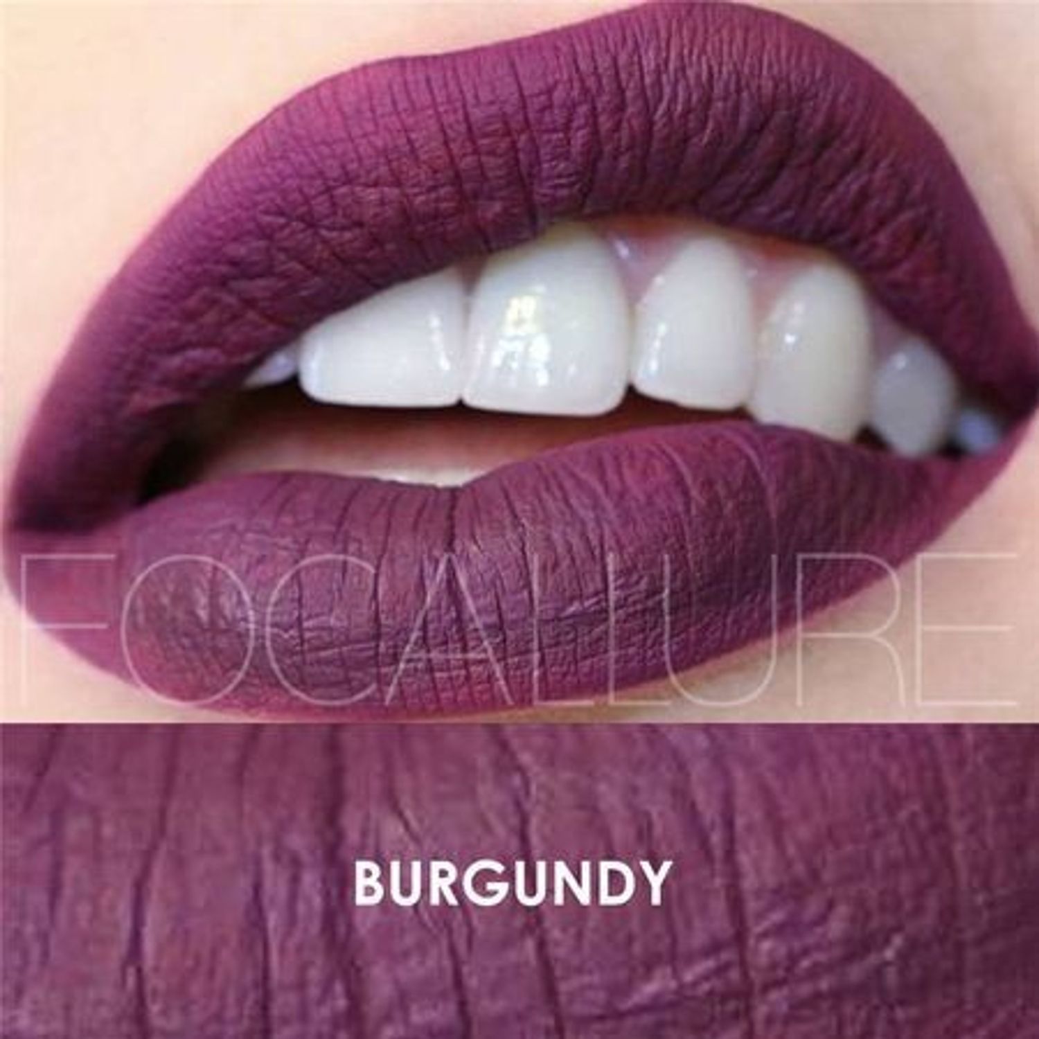 Ruj mat lichid, nuanta Burgundy, rezistent la apa si transfer, Focallure fotografia produsului View 2 L