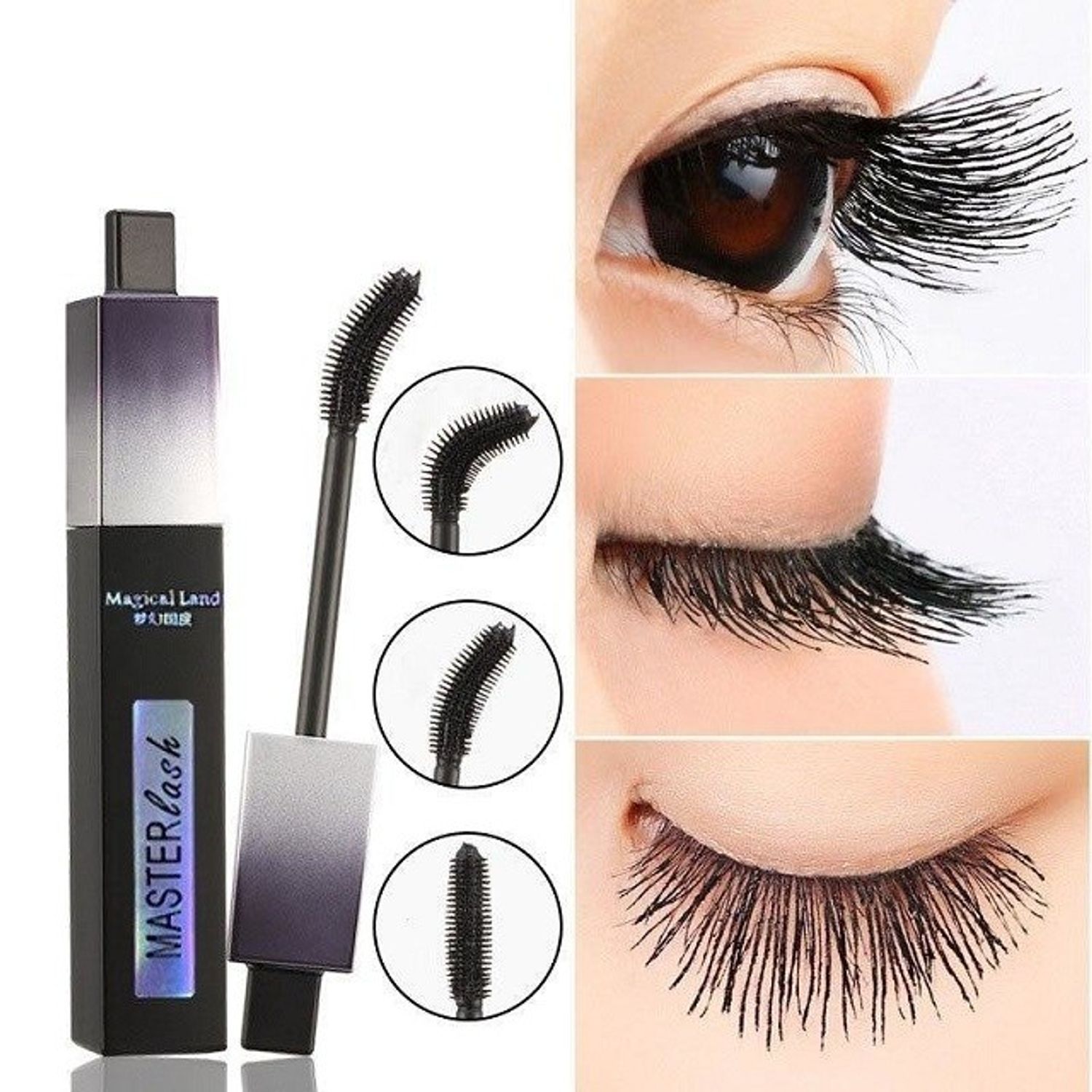 Mascara MasterLash Huda Moji, perie ajustabila, negru fotografia produsului View 2 L