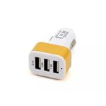 Incarcator auto cu 3 porturi USB, auriu fotografia produsului