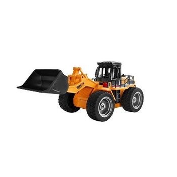 Buldozer de jucarie cu telecomanda, 30 cm, galben