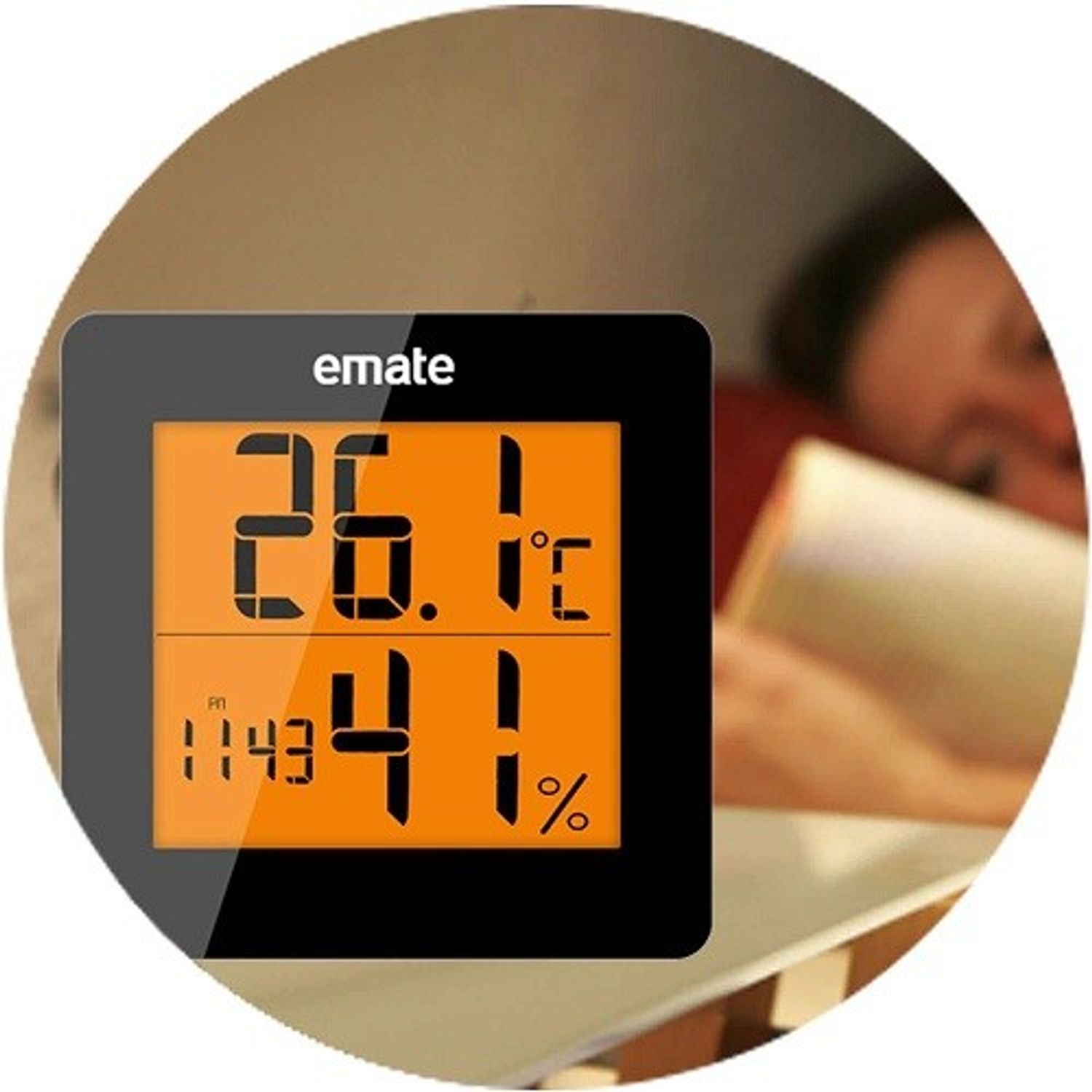 Statie meteo cu afisaj LCD, negru fotografia produsului View 3 L