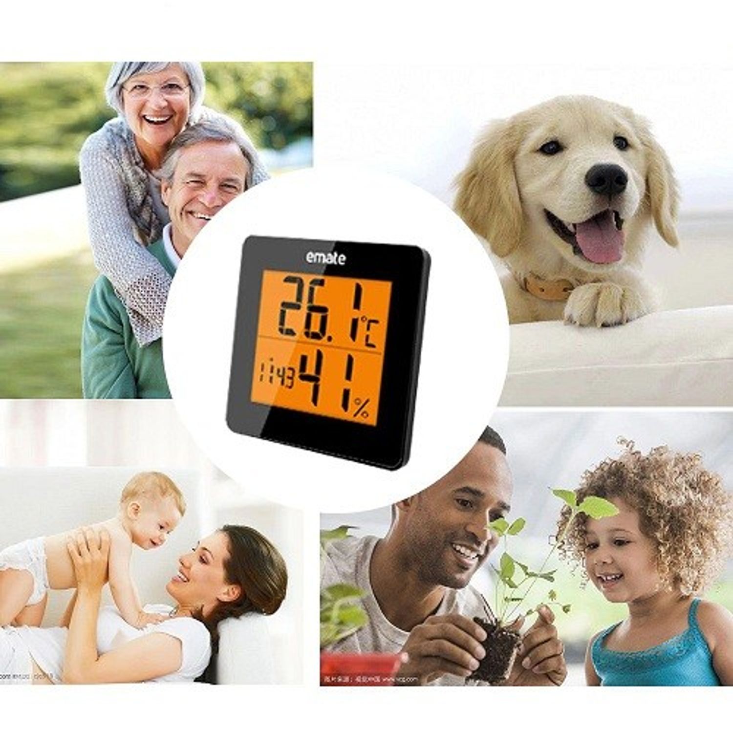 Statie meteo cu afisaj LCD, negru fotografia produsului View 2 L