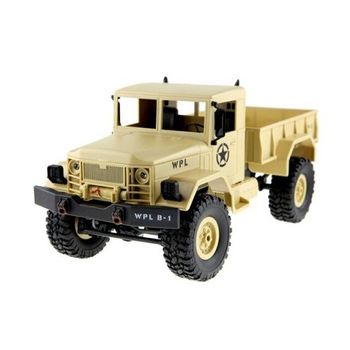 Jucarie camion militar cu telecomanda 1:16 WPL-B14R 4x4, bej