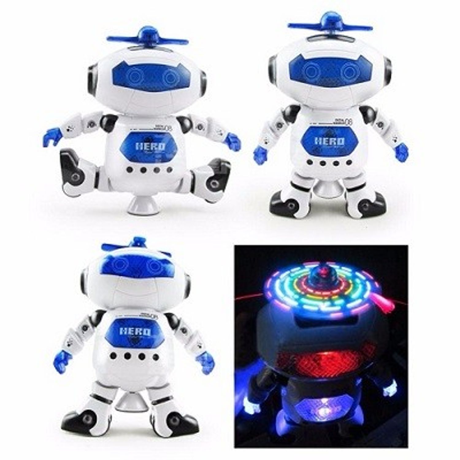 Robot interactiv cu lumini si sunete, albastru fotografia produsului View 3 L