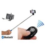 Selfie stick extensibil cu telecomanda Bluetooth, roz fotografia produsului View 3 S