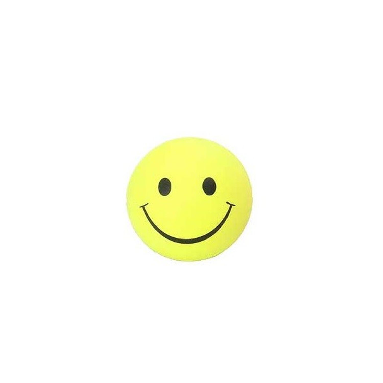 Minge din cauciuc pentru catei, model smiley face, galben fotografia produsului