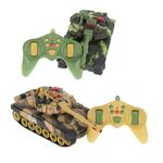 Set de doua tancuri de lupta 9993 cu telecomanda, verde/galben fotografia produsului View 2 S