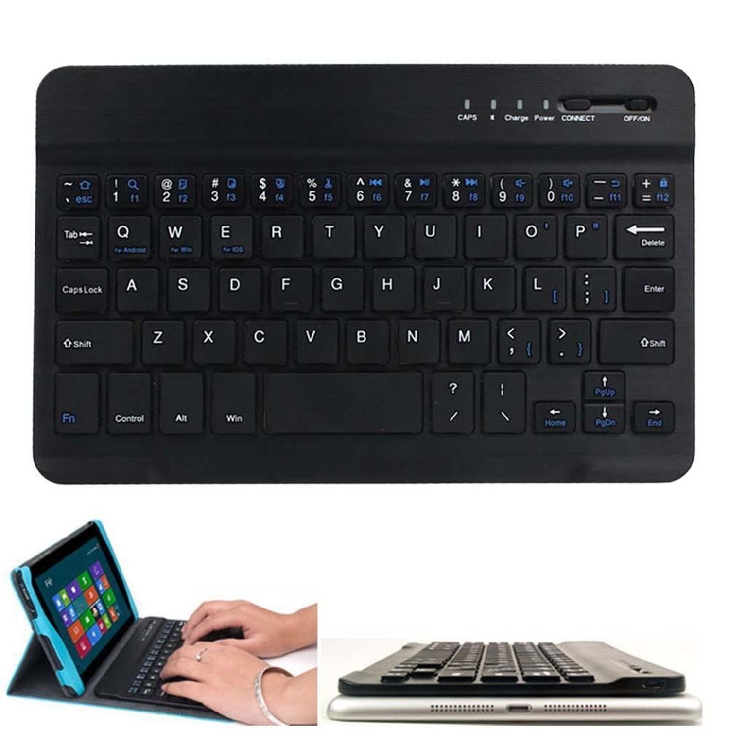 Tastatura wireless, din aluminiu, negru fotografia produsului View 2 L