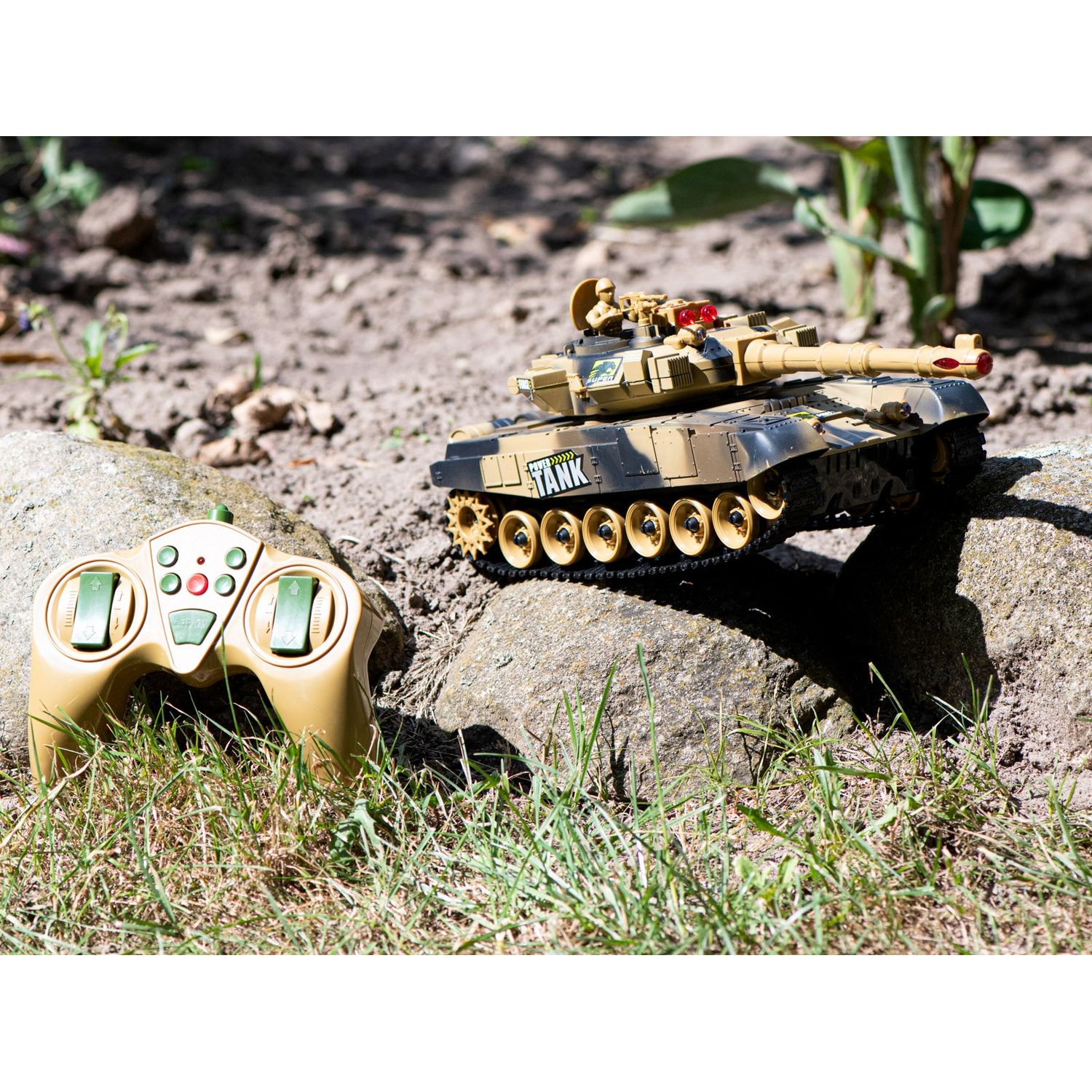 Tanc militar de lupta 9995 cu telecomanda, galben fotografia produsului View 2 L