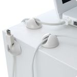 Suport cabluri autoadeziv pentru birou din silicon, alb, Gonga fotografia produsului View 3 S
