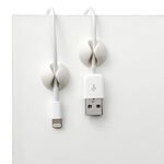 Suport cabluri autoadeziv pentru birou din silicon, alb, Gonga fotografia produsului View 2 S