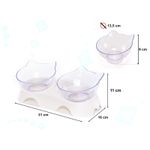 Castron dublu pentru animale de companie, transparent, Gonga fotografia produsului View 3 S