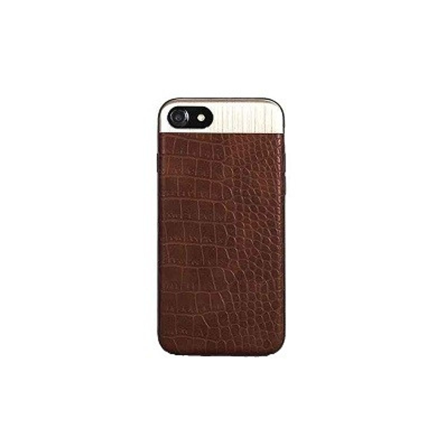 Husa iPhone 7+8 model piele, maro fotografia produsului