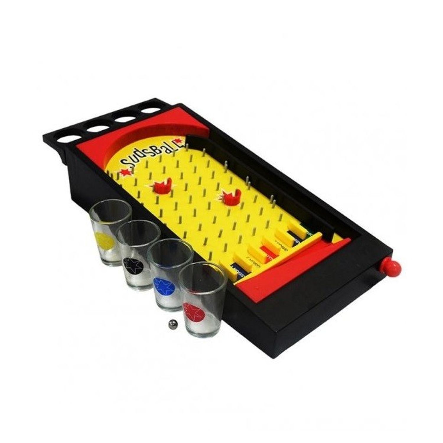 Joc Pinball cu pahare pentru shoturi, galben fotografia produsului