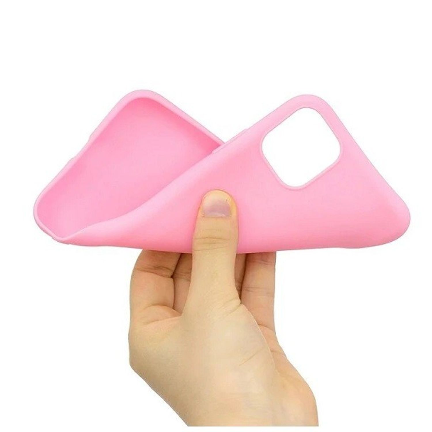 Husa de protectie din silicon, iPhone 11 Pro, roz aprins fotografia produsului View 3 L