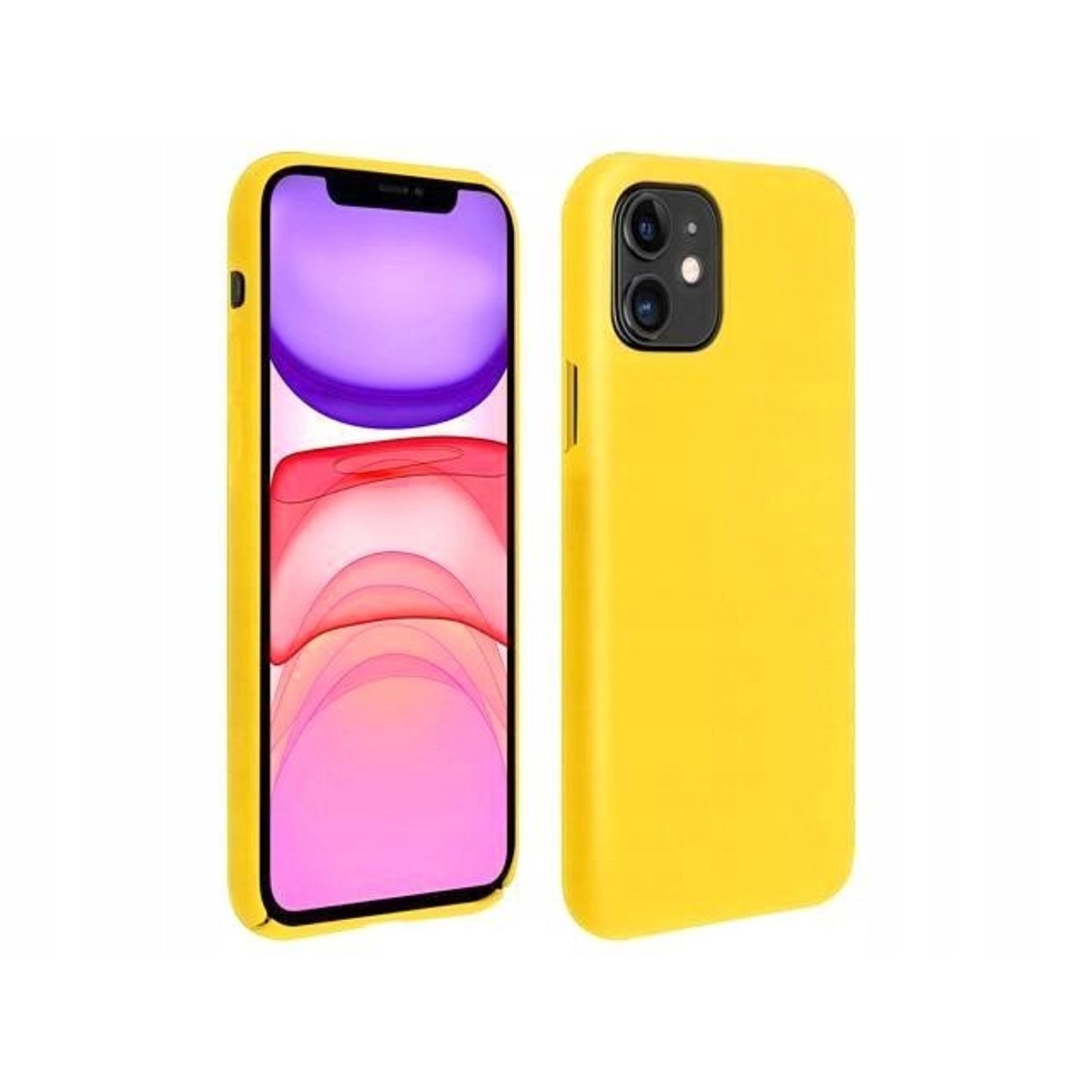 Husa de protectie din silicon, iPhone 11 Pro, galben fotografia produsului View 2 L