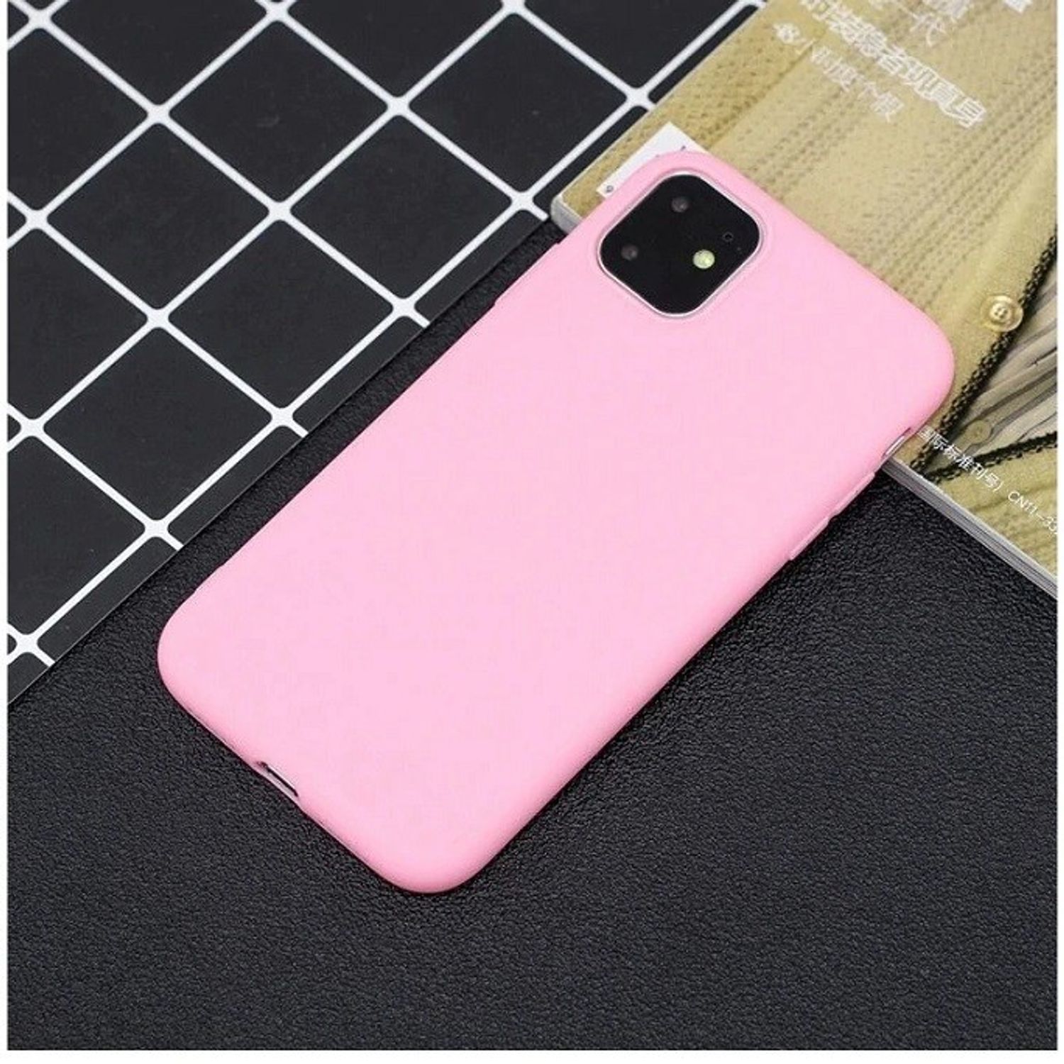 Husa de protectie din silicon, iPhone 11 Pro, roz aprins fotografia produsului View 2 L