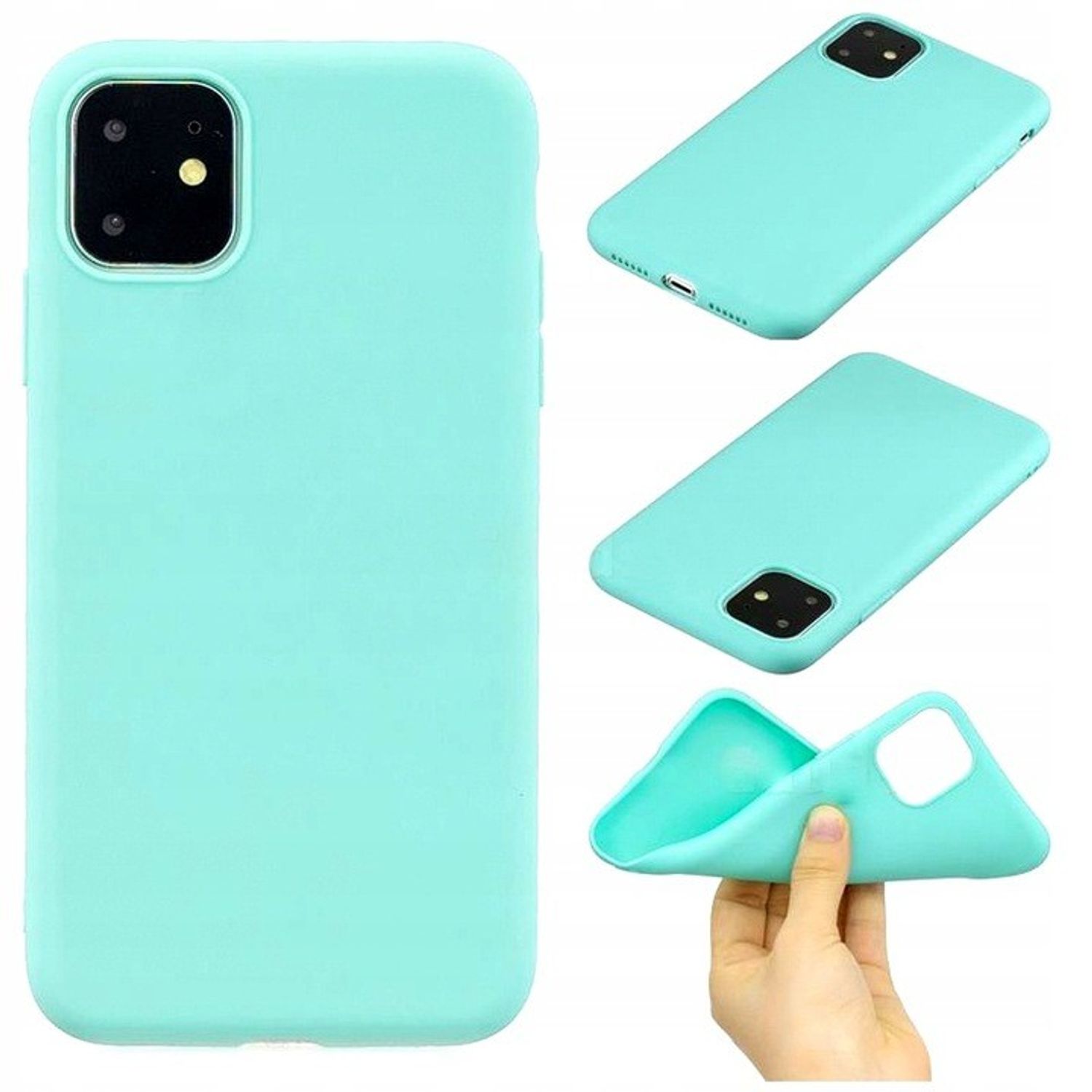 Husa de protectie din silicon, iPhone 11 Pro, verde menta fotografia produsului View 2 L
