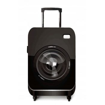 Husa de protectie pentru troler, model camera foto, negru