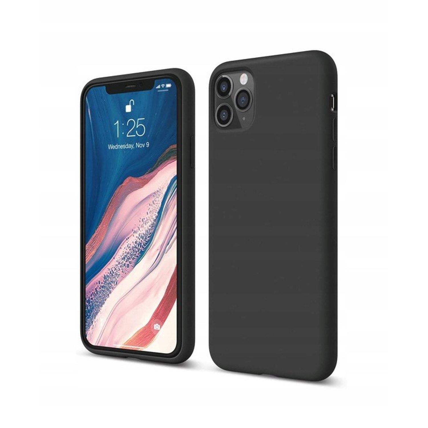 Husa de protectie din silicon, iPhone 11 Pro, negru fotografia produsului View 2 L